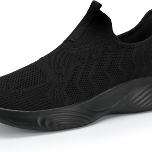 Men'ss Slip On Walking Shoes Lightweight Non Slip Gym Workout Running Shoes Mesh Breathable Cushion Fashion Tennis Athletic Casual Sneakers