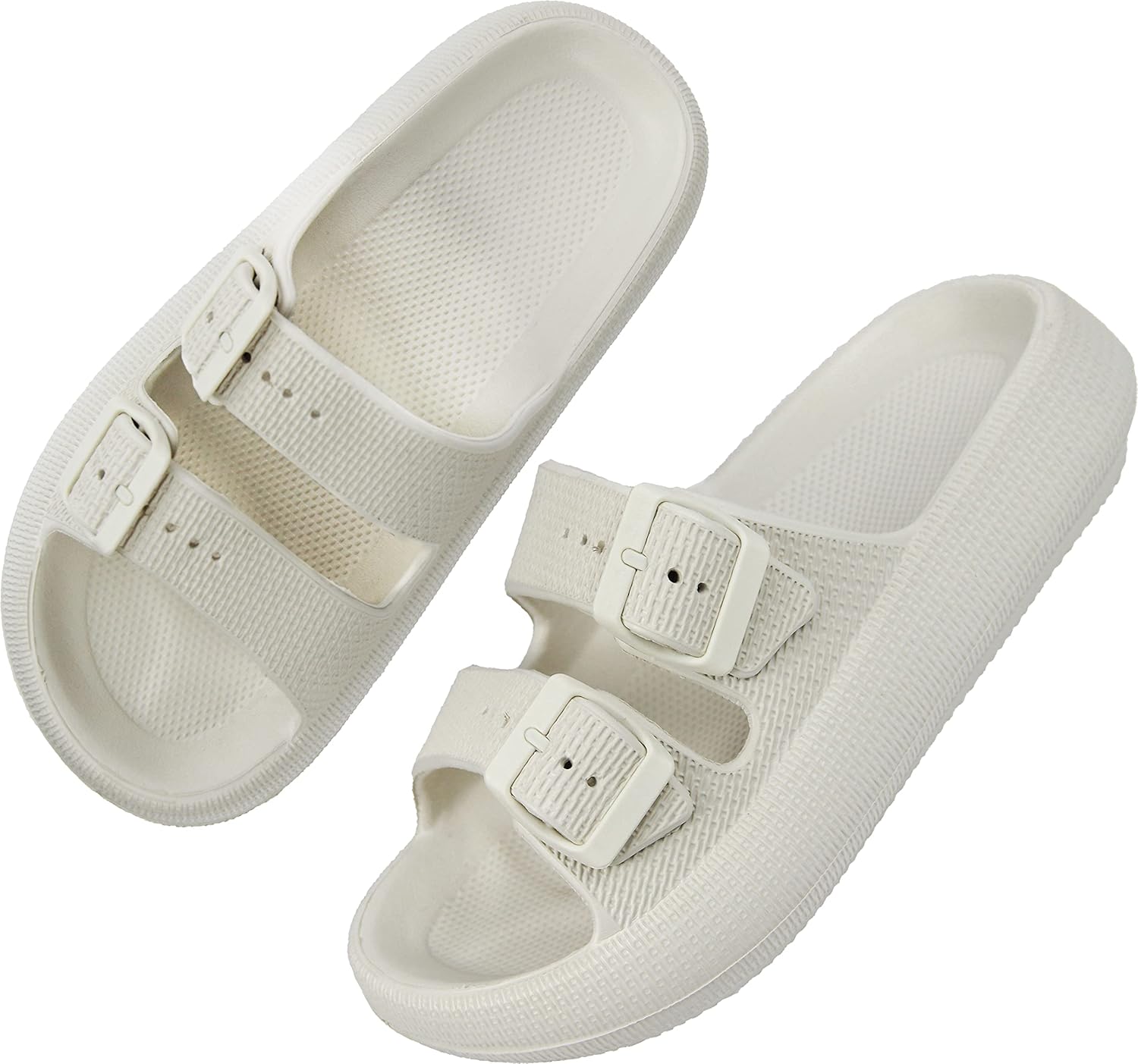 Pillow Sandals for WoMen's Men's Thick Sole Adjustable Buckles EVA