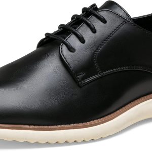 Men's Dress Shoes Bussiness Formal Oxfords  Lace Up Soft Plain-Toe