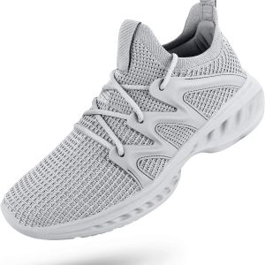 Men'ss Slip-on Tennis Shoes Walking Running Sneakers Lightweight Breathable Casual Soft Sole Mesh Work Gym Trainers